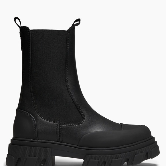 GANNI logo leather Chelsea boots - Picture 4 of 4